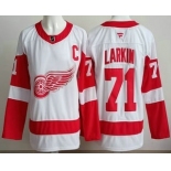 Men's Detroit Red Wings #71 Dylan Larkin White Authentic Jersey Men's Detroit Red Wings #71 Dylan Larkin White Authentic Jersey