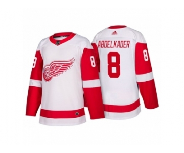 Men's Detroit Red Wings #8 Justin Abdelkader White 2017-2018 adidas Hockey Stitched NHL Jersey