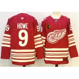 Men's Detroit Red Wings #9 Gordie Howe Red 2025-26 With C Patch Centennial Premium Stitched Hockey Jersey Men's Detroit Red Wings #9 Gordie Howe Red 2025-26 With C Patch Centennial Premium Stitched Hockey Jersey