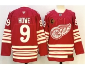 Men's Detroit Red Wings #9 Gordie Howe Red 2025-26 With C Patch Centennial Premium Stitched Hockey Jersey Men's Detroit Red Wings #9 Gordie Howe Red 2025-26 With C Patch Centennial Premium Stitched Hockey Jersey
