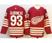 Men's Detroit Red Wings #93 Alex DeBrincat Red 2025-26 Centennial Premium Stitched Hockey Jersey Men's Detroit Red Wings #93 Alex DeBrincat Red 2025-26 Centennial Premium Stitched Hockey Jersey