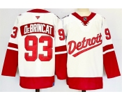 Men's Detroit Red Wings #93 Alex DeBrincat White Red 2024-25 Stitched Jersey