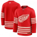 Men's Detroit Red Wings Blank Red 2025 Centennial Premium Stitched Hockey Jersey Men's Detroit Red Wings Blank Red 2025 Centennial Premium Stitched Hockey Jersey