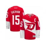 Men's Reebok Detroit Red Wings #15 Riley Sheahan Authentic Red 2016 Stadium Series NHL Jersey