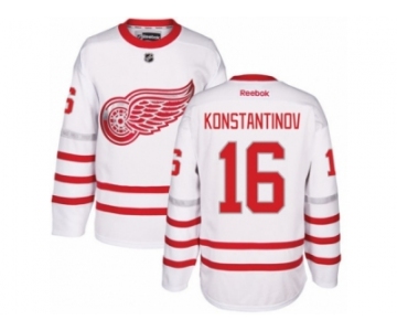 Men's Reebok Detroit Red Wings #16 Vladimir Konstantinov Authentic White 2017 Centennial Classic NHL Jersey