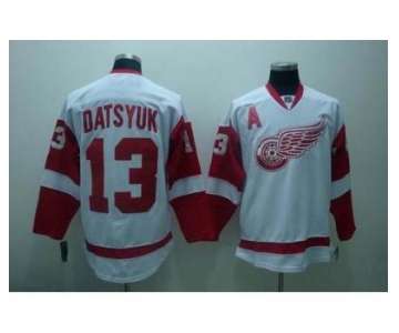 nhl deroit red wings #13 datsyuk white