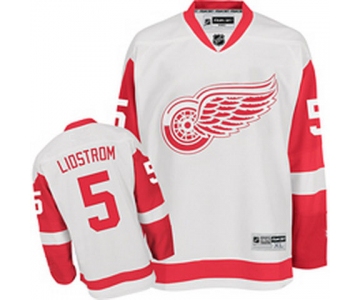 nhl deroit red wings #5 lidstrom white
