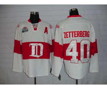 nhl detoit red wings #40 zetterberg white(winter classic)