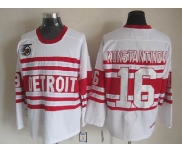 nhl jerseys detroit red wings #16 konstantinov authentic 75th ccm white