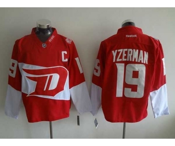 nhl jerseys detroit red wings #19 yzerman red[patch C][stadium]