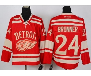 nhl jerseys detroit red wings #24 brunner red[2014 winter classic][brunner]