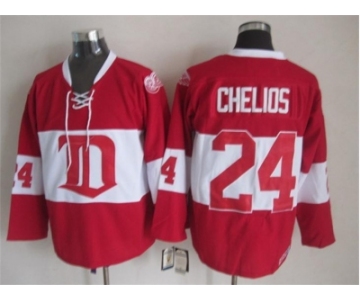 nhl jerseys detroit red wings #24 chelios red[chelios]