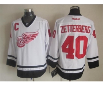 nhl jerseys detroit red wings #40 henrik zetterberg black-white