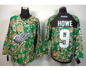 nhl jerseys detroit red wings #9 howe camo[patch C]