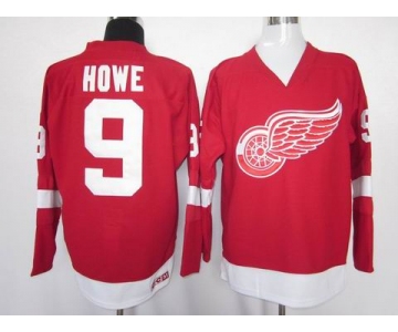 nhl jerseys detroit red wings #9 howe red