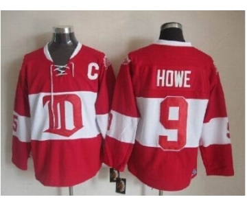 nhl jerseys detroit red wings #9 howe red[patch C]