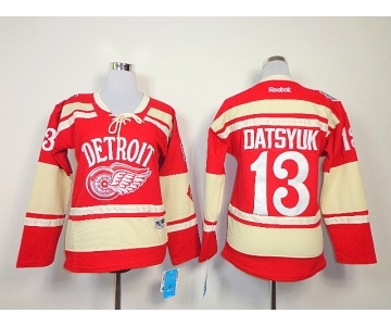 women nhl detroit red wings #13 datsyuk red[2014 winter classic]