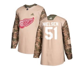 Youth Adidas Detroit Red Wings #51 Frans Nielsen Camo Authentic 2017 Veterans Day Stitched NHL Jersey