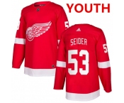 Youth Detroit Red Wings #53 Moritz Seider Red Home Hockey Stitched NHL Jersey Youth Detroit Red Wings #53 Moritz Seider Red Home Hockey Stitched NHL Jersey