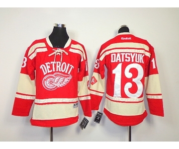 youth nhl detroit red wings #13 datsyuk red[2014 winter classic]