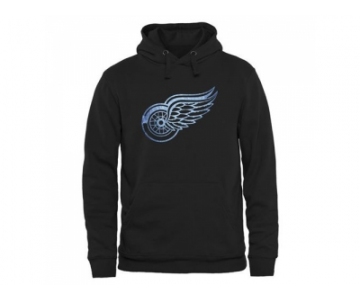 Detroit Red Wings Black Rinkside Pond Hockey Pullover Hoodie