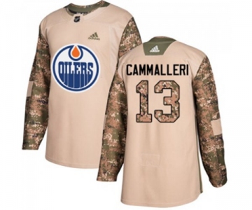 Adidas Edmonton Oilers #13 Mike Cammalleri Authentic Camo Veterans Day Practice NHL Jersey