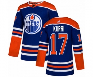 Adidas Edmonton Oilers #17 Jari Kurri Premier Royal Blue Alternate NHL Jersey