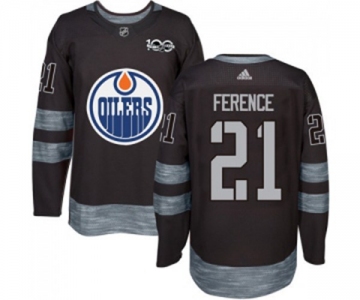 Adidas Edmonton Oilers #21 Andrew Ference Authentic Black 1917-2017 100th Anniversary NHL Jersey