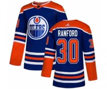 Adidas Edmonton Oilers #30 Bill Ranford Authentic Royal Blue Alternate NHL Jersey