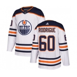Adidas Edmonton Oilers #60 Olivier Rodrigue Authentic White Away NHL Jersey