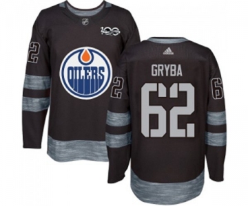 Adidas Edmonton Oilers #62 Eric Gryba Authentic Black 1917-2017 100th Anniversary NHL Jersey