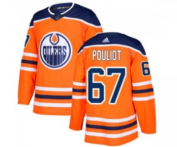 Adidas Edmonton Oilers #67 Benoit Pouliot Premier Orange Home NHL Jersey