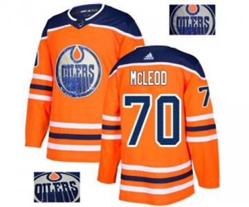 Adidas Edmonton Oilers #70 Ryan McLeod Authentic Orange Fashion Gold NHL Jersey
