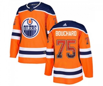 Adidas Edmonton Oilers #75 Evan Bouchard Authentic Orange Drift Fashion NHL Jersey