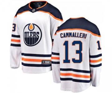 Edmonton Oilers #13 Mike Cammalleri Authentic White Away Fanatics Branded Breakaway NHL Jersey