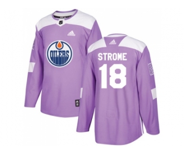 Men Adidas Edmonton Oilers #18 Ryan Strome Purple Authentic Fights Cancer Stitched NHL Jersey