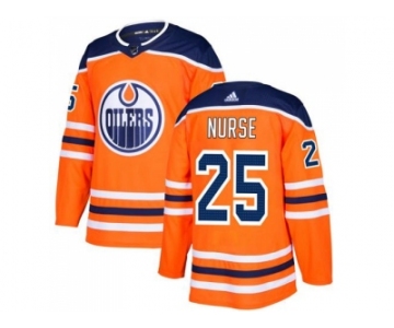 Men Adidas Edmonton Oilers #25 Darnell Nurse Orange Home Authentic Stitched NHL Jersey