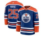Men's Edmonton Oilers #25 Darnell Nurse Royal 2025 Premium Home Stitched Hockey Jersey