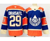 Men's Edmonton Oilers #29 Leon Draisaitl Royal 2024-25 With A Patch Heritage Classic Primegreen Stitched Jersey