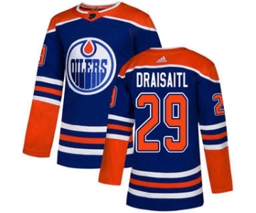 Men's Edmonton Oilers #29 Leon Draisaitl Royal Alternate Stitched Hockey Jersey