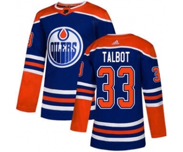 Men's Edmonton Oilers #33 Cam Talbot Royal Alternate Stitched Hockey Jersey