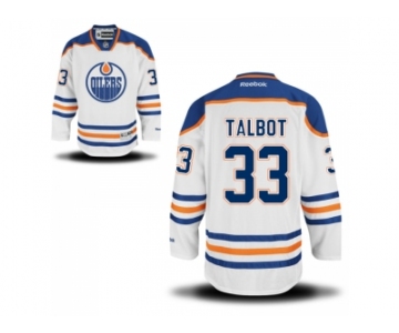 Men's Edmonton Oilers #33 Cam Talbot White Away NHL Jersey