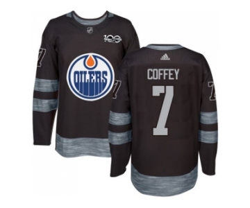 Men's Edmonton Oilers #7 Paul Coffey Black 1917-2017 100th Anniversary Stitched NHL Jersey