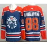 Men's Edmonton Oilers #88 Andrew Mangiapane Blue Authentic Jersey Men's Edmonton Oilers #88 Andrew Mangiapane Blue Authentic Jersey