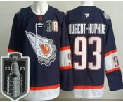 Men's Edmonton Oilers #93 Ryan Nugent Hopkins Navy Alternate 2025 Stanley Cup Final Authentic Jersey