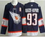 Men's Edmonton Oilers #93 Ryan Nugent Hopkins Navy Alternate Authentic Jersey