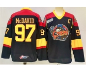 Men's Edmonton Oilers #97 Connor McDavid Black 2024-25 With C Patch Heritage Classic Primegreen Stitched Jersey