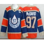 Men's Edmonton Oilers #97 Connor McDavid Blue Heritage Classic Authentic Jersey