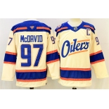 Men's Edmonton Oilers #97 Connor McDavid Light Beige 2025 Alternate With C Patch Stitched Hockey Jersey Men's Edmonton Oilers #97 Connor McDavid Light Beige 2025 Alternate With C Patch Stitched Hockey Jersey
