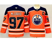 Men's Edmonton Oilers #97 Connor McDavid Orange 2024-25 With C Patch Heritage Classic Primegreen Stitched Jersey